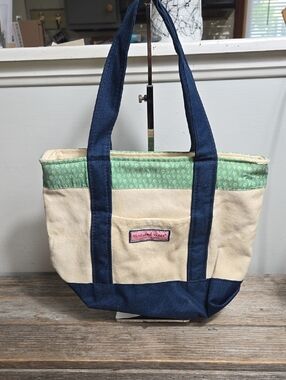 Vineyard Vines Custom Collection Canvas Tote Bag - Baby Design Zip Top